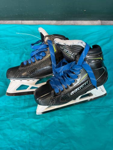 Used Senior Bauer Elite Hockey Goalie Skates 7.5 Fit 2