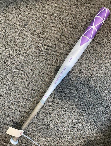 Purple Used 2018 Easton amethyst Bat (-11) Alloy 22 oz 33"