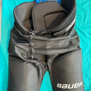 Black Used Senior Medium Bauer MS-1 Hockey Pants