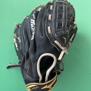 Black Used Mizuno Premier Right Hand Throw Baseball Glove 12"