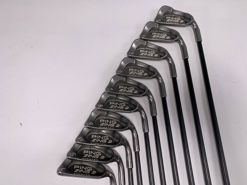 Ping Zing 2 Iron Set 3-PW+SW+LW Black Dot Karsten 101 Regular Graphite Mens RH