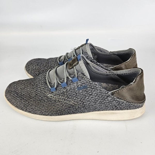 Olukai Alapa Li Men's Size 9.5 Gray Blue Slip On Comfort Shoes 10395