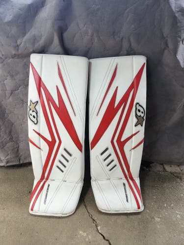 Used 32" Brian's Optik X2 Goalie Leg Pads and Gnetik 8.0 glove