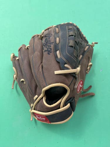 Brown Used Rawlings Mark of a Pro Right Hand Throw Outfield Baseball Glove 12.5"