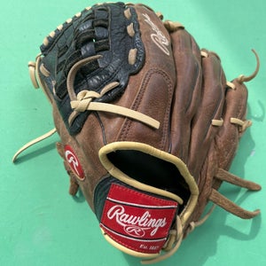 Brown Used Kid Pitch (9YO-13YO) Rawlings Premium Series Left Hand Throw Infield Baseball Glove 11.5"