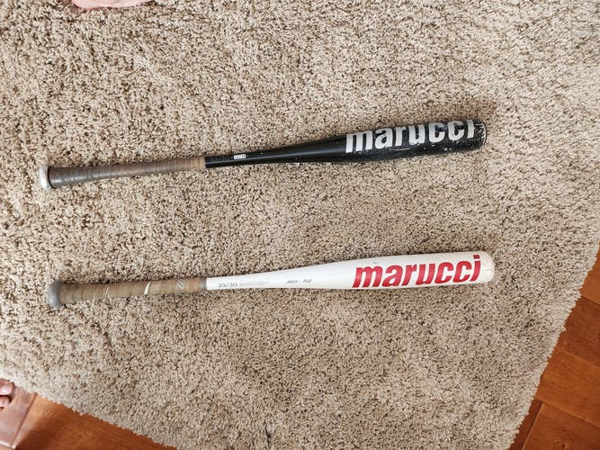 Used Marucci Marucci Black BBCOR Certified Bat (-3) 30 oz 33"