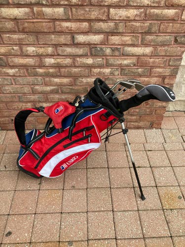 Used Junior US Kids Golf Clubs 4 Club Set with bag