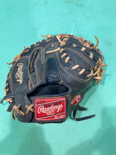 Used Rawlings Heart of the Hide PROCM33DCC Right Hand Throw Catcher's Baseball Glove 33"