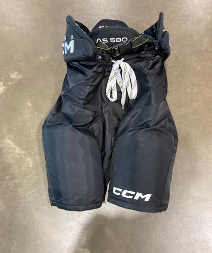 Used Black Senior Large CCM Tacks AS 580 Hockey Pants