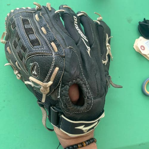 Black Used Mizuno Premier Left Hand Throw Softball Glove 13"