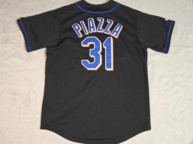 Mike Piazza New York Mets Replica Black MLB Jersey