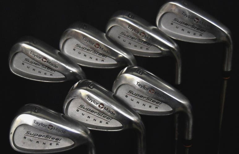 TAYLOR MADE SUPER STEEL IRON SET (7) FLEX:REGULAR LENGTH: (5) 38 IN RIGHT HANDED