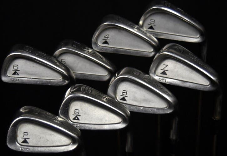 TITLEIST DCI IRON SET (8) FLEX:STIFF LENGTH: (3) 38 IN RIGHT HANDED NEW GRIPS