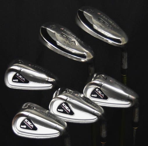 ADAMS GOLF IDEA IRON SET (6) FLEX:REGULA LENGTH: (6) 38 IN RIGHT HANDED NEW GRIP