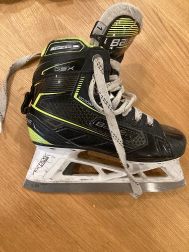 Bauer GSX Hockey Goalie Skates, SZ 1