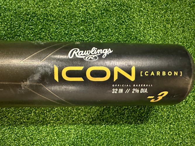 Used Rawlings Icon BBCOR Certified Bat (-3) 32"