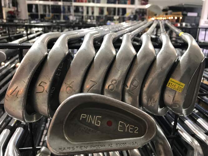 Ping Eye2 Red Dot Golf Irons Set 3-W+S Ping KT Stiff Flex Steel Shaft