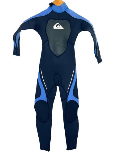 Quiksilver Childs Full Wetsuit Kids Size 6 Syncro 3/2 Black Blue