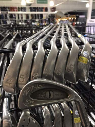 Ping Eye Golf Irons Set 3-W True Temper Dynamic Gold Stiff Flex Steel Shaft