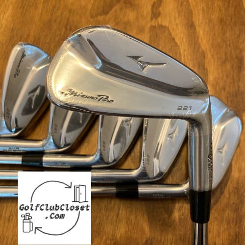 Brand New Mizuno Pro 221 Iron Set / 5-PW Stiff Flex Steel Shafts