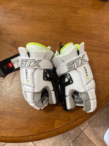 New Cell V White STX Goalie Glove