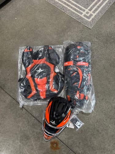 New  All Star System 7 Axis Catcher's Set