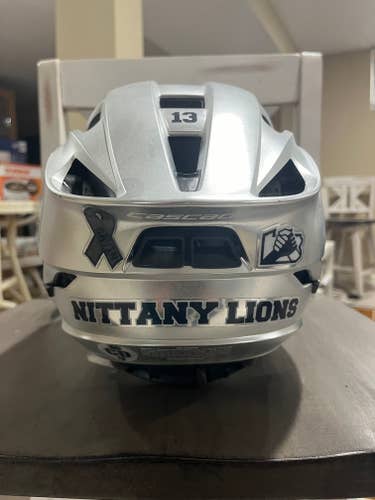 Penn State Lacrosse Game Worn: Chrome Maverik S Helmet