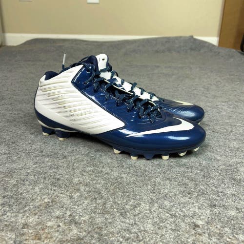 Nike Mens Football Cleat 12.5 Blue White Shoe Lacrosse Vapor Speed 2 3/4 TD R4