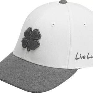 NEW Black Clover Live Lucky BC Wool 6 Charcoal/White S/M Fitted Golf Hat/Cap