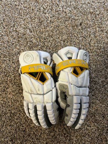 White Umbc Lacrosse Gloves