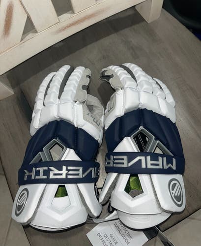 Penn State Lacrosse: New Maverik Max Lacrosse Gloves Sized 13 - #13