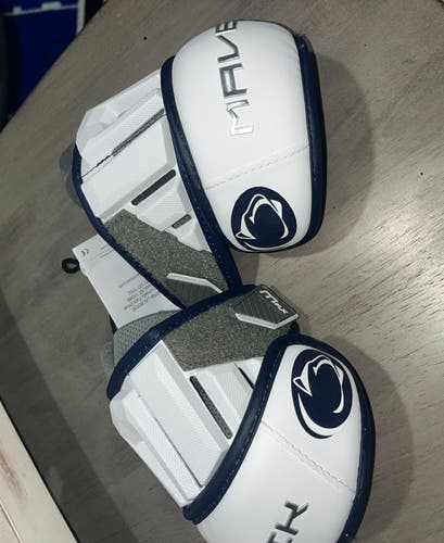 Penn State Lacrosse: New White - Large Maverik Max Arm Pads