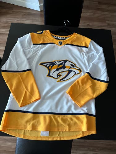 White Nashville Predators Size 50 Adidas