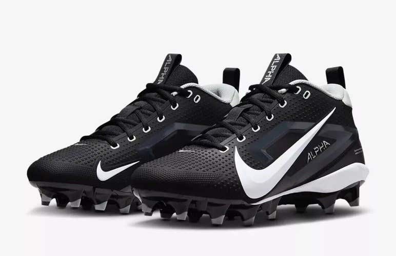 new men's 13 Nike Alpha Menace 4 Varsity Football Cleats Black FN0027-001