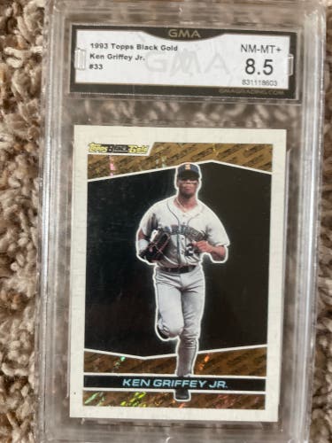 Can Griffey Junior number 33 1993 tops black gold GMA graded 8.5