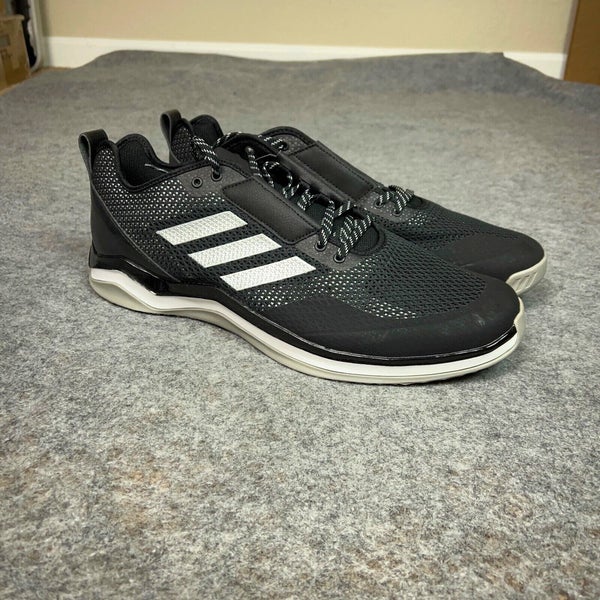 Adidas Mens Shoe 16 Black White Sneaker Speed Trainer 3 Baseball Turf NWOB