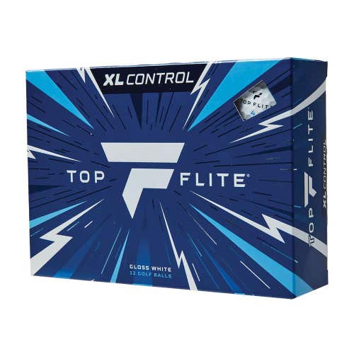 Top Flite XL Control Golf Balls - Soft Ionomer Cover for more Spin - Gloss White