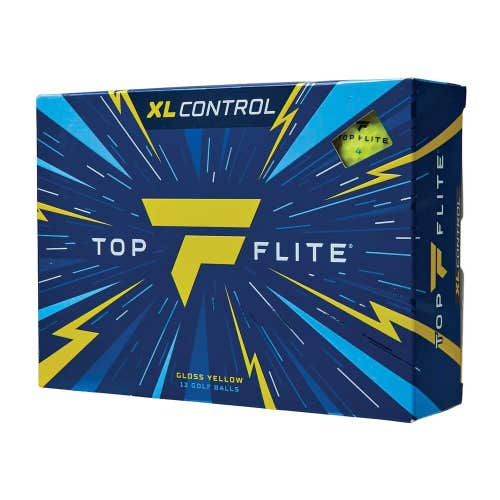Top Flite XL Control Golf Balls - Soft Ionomer Cover for more Spin - Yellow