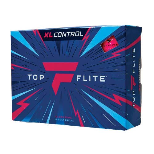 Top Flite XL Control Golf Balls - Soft Ionomer Cover for more Spin - Pink