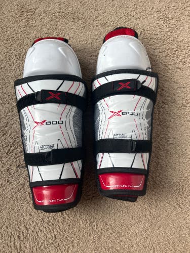 Used Junior Bauer 12" Vapor X800 Shin Pads