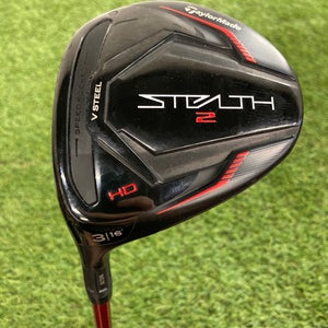 Used Men's TaylorMade Stealth 2 HD Fairway Wood Left Hand Regular Flex 3 Wood