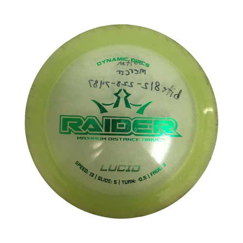 Used Dynamic Discs Lucid Raider 173g Disc Golf Drivers