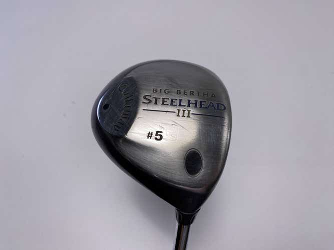 Callaway Steelhead III 5 Fairway Wood 18* Uniflex Steel Mens RH