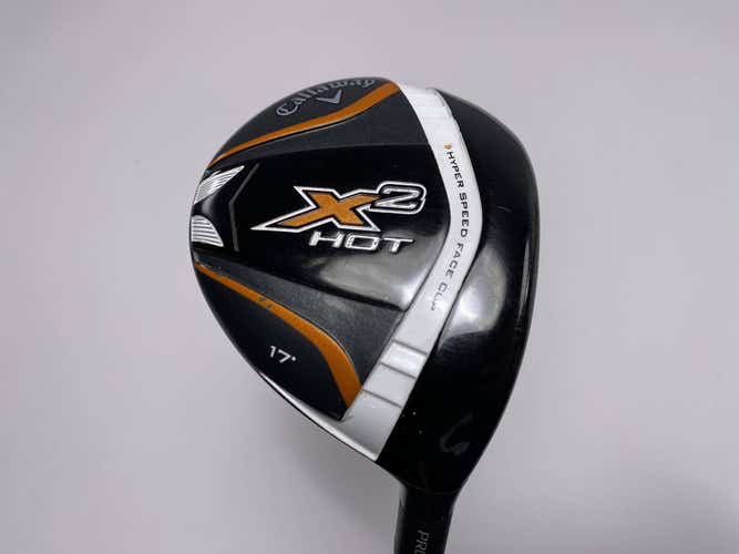 Callaway X2 Hot Pro 4 Fairway Wood 17* Matrix Ozik White Tie 6X3 Stiff Mens RH