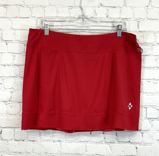 JoFit Adult Womens TB302-LSK Pearl XLarge Red Golf Tennis Skort NWT