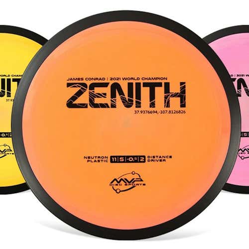 New Mvp Neutron Zenith Disc Golf Driver Various Colors