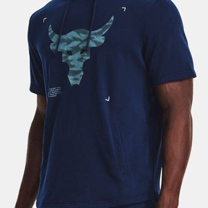 NWT men's XL Under Armour Project Rock Short Sleeve Hoodie.1370465-408