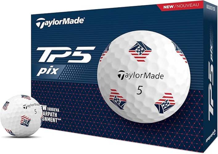 Taylor Made TP5 Pix Golf Balls (USA, 12pk) 1dz 2024 NEW