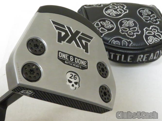 PXG Battle Ready One & Done II Putter Plumber's Neck 34" +Cover