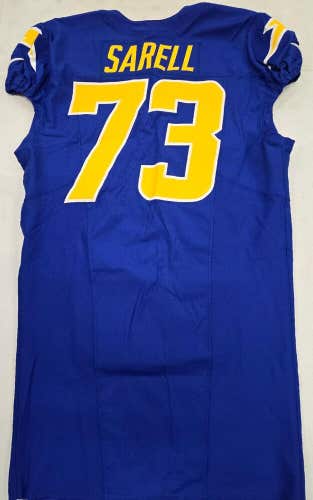 Los Angeles Chargers FOSTER SARELL Game Used Football JERSEY 12-10-23 vs Broncos